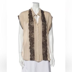 Haute Hippie Silk Printed Blouse